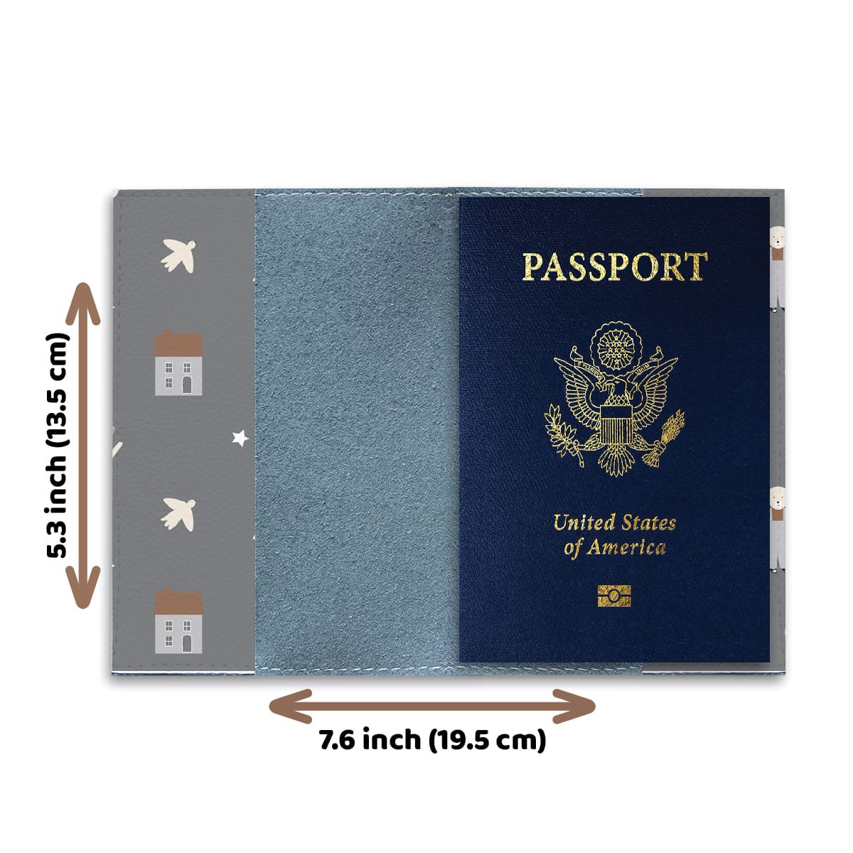 Porte-passeport pour enfants avec nom personnalisé
