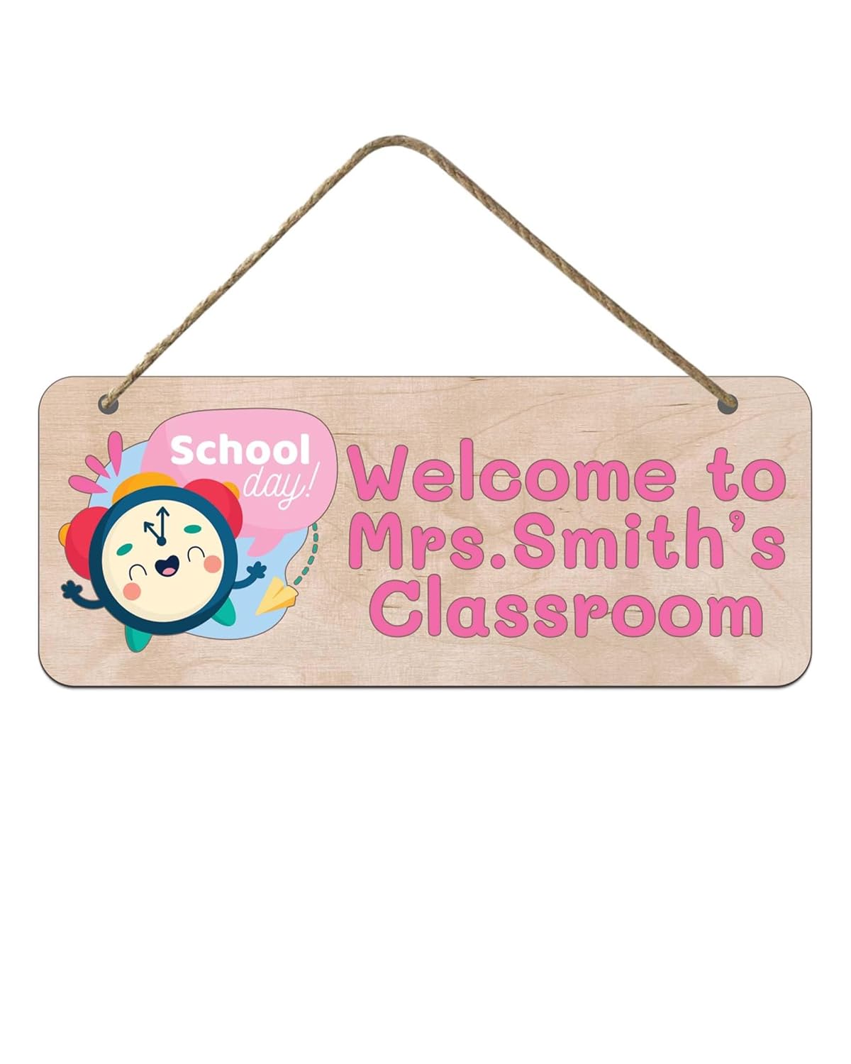 Panneau de classe personnalisé | Nom et design d'école de professeur personnalisés