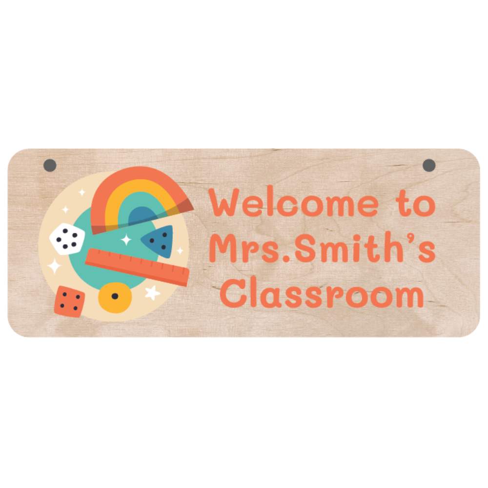 Panneau de classe personnalisé | Nom et design d'école de professeur personnalisés