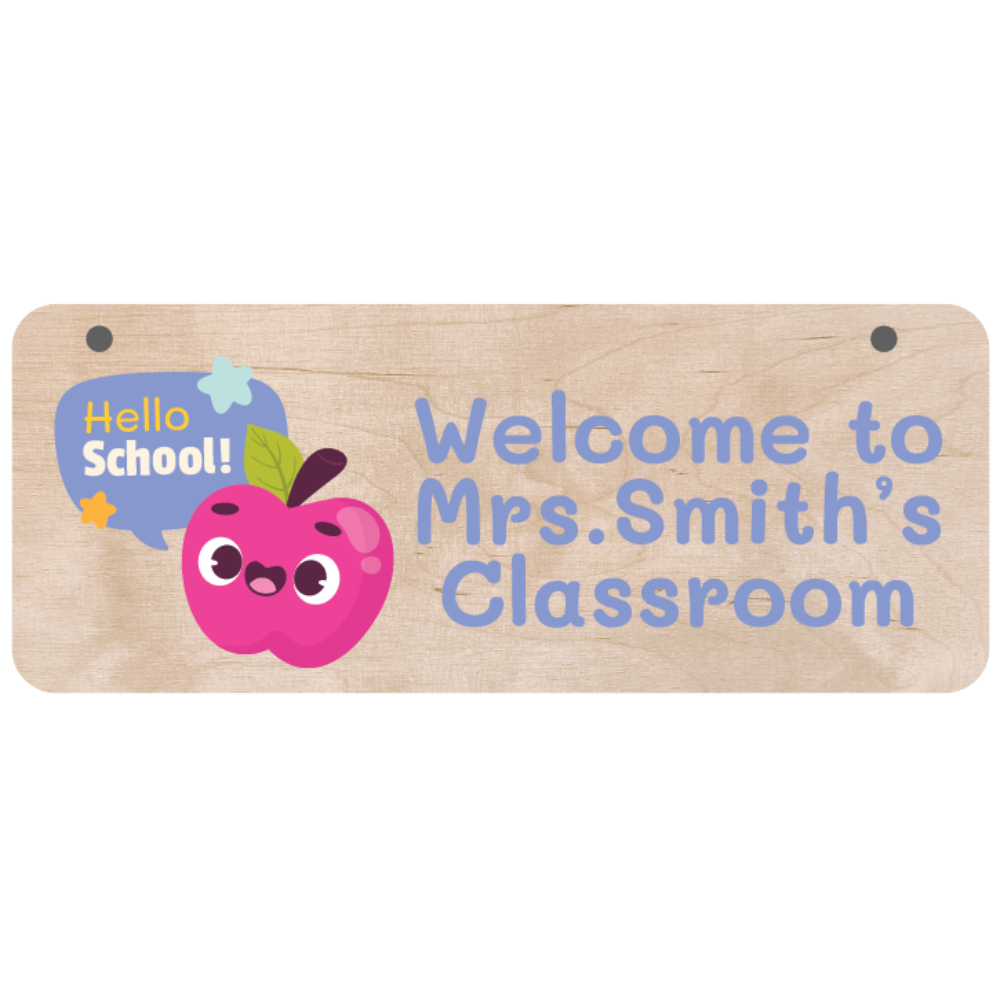Panneau de classe personnalisé | Nom et design d'école de professeur personnalisés
