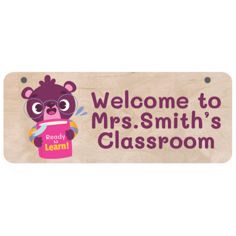 Panneau de classe personnalisé | Nom et design d'école de professeur personnalisés