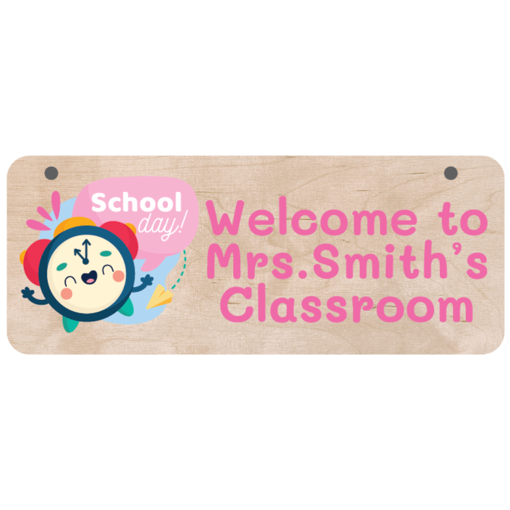 Panneau de classe personnalisé | Nom et design d'école de professeur personnalisés