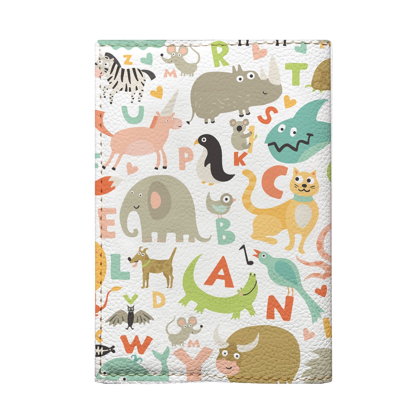 Couverture de passeport pour tout-petit - Animaux ABC