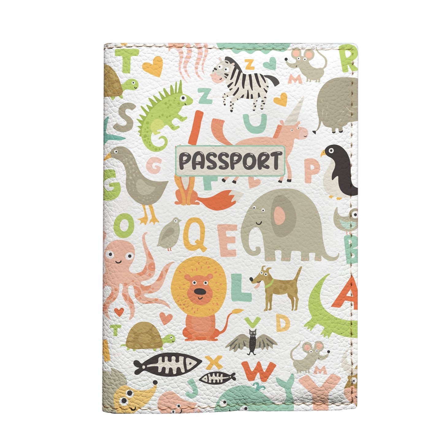 Couverture de passeport pour tout-petit - Animaux ABC