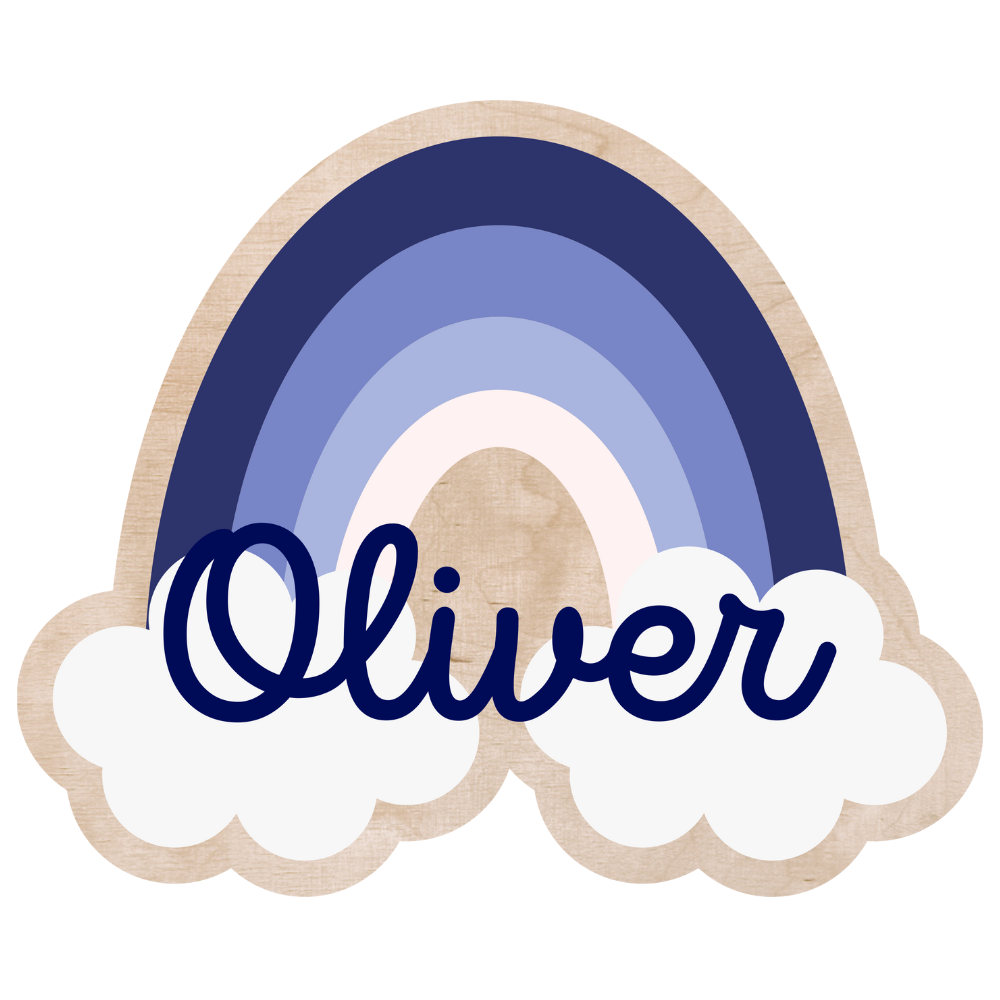Art mural arc-en-ciel pour chambre d'enfant – Décor en bois personnalisé | Variations de couleurs et option de nom