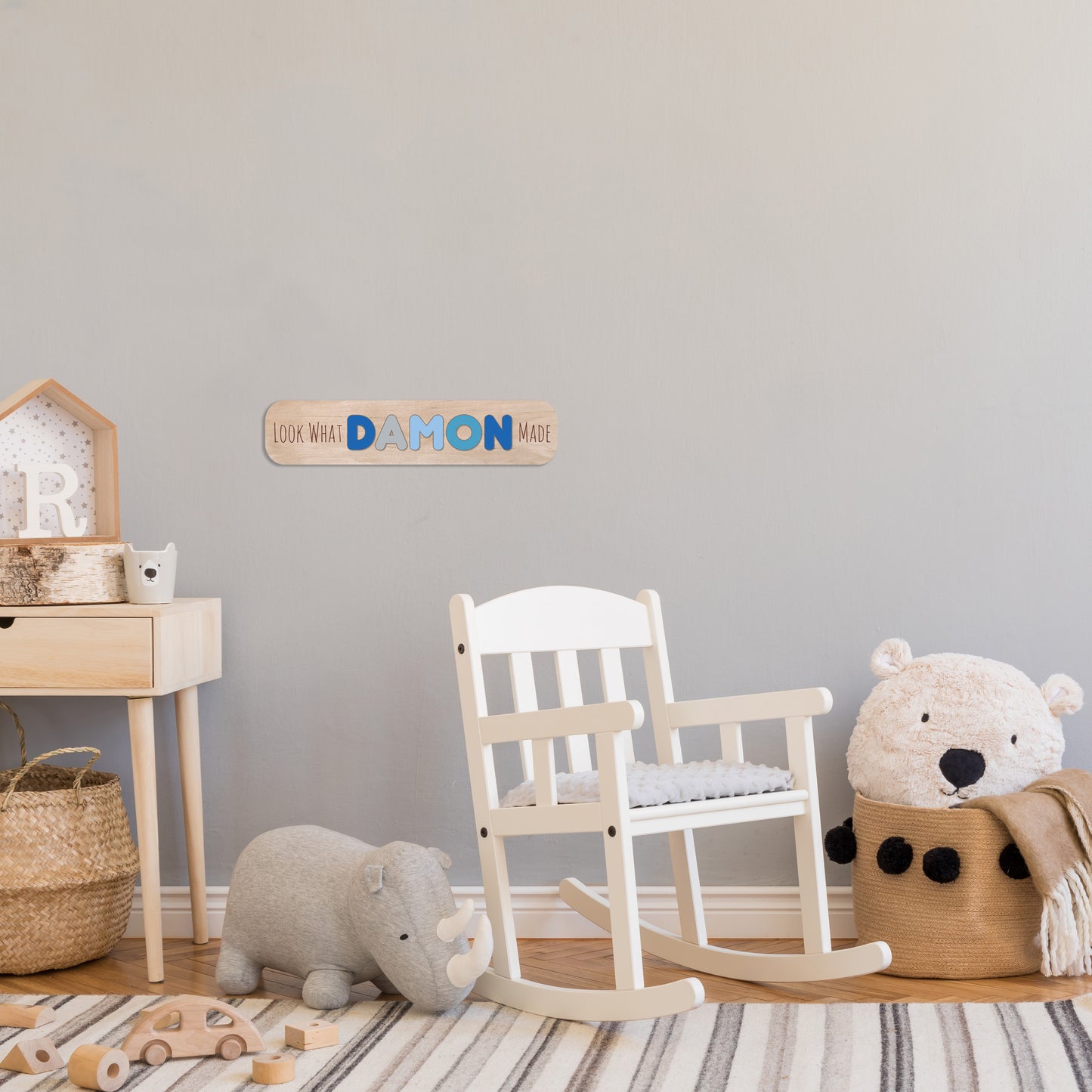 “Look What I Made” Kids Artwork Display Wooden Sign – Personalized Name & Color Options