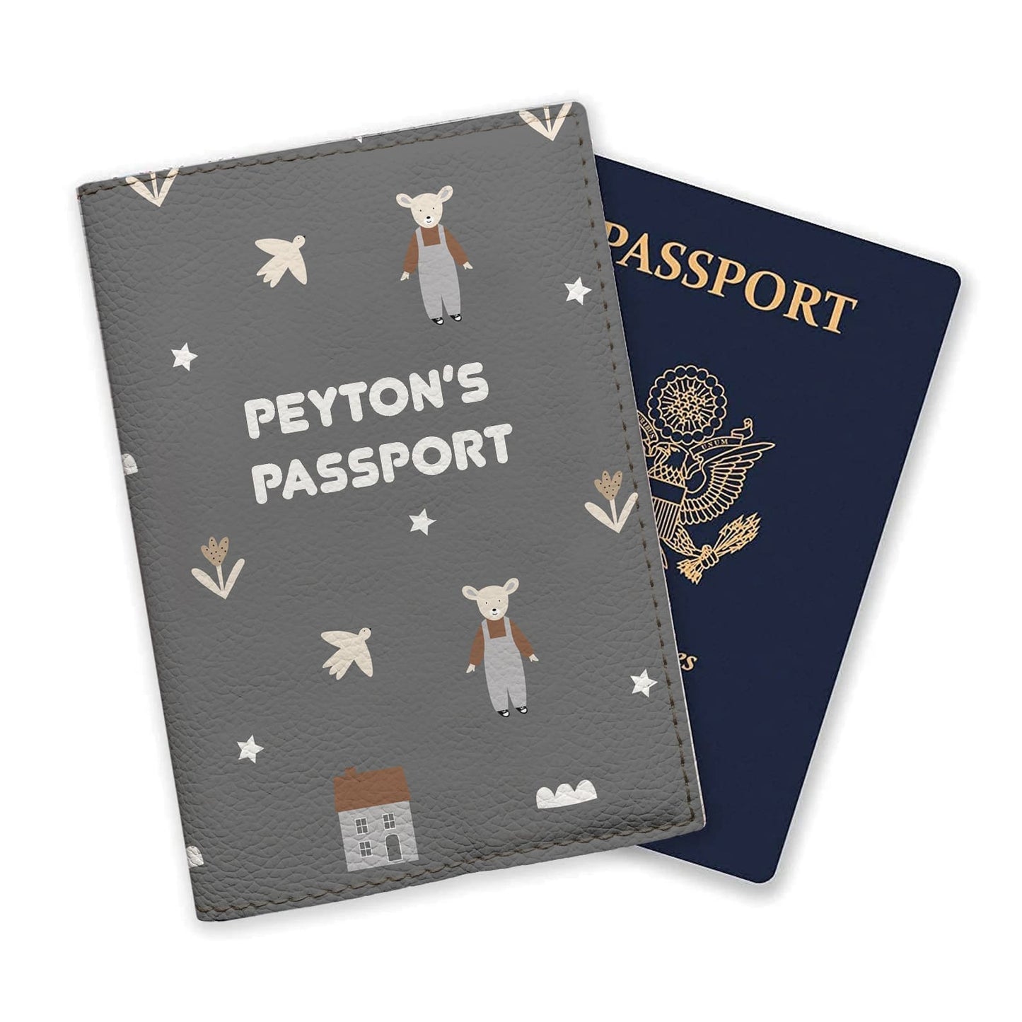 Porte-passeport pour enfants avec nom personnalisé