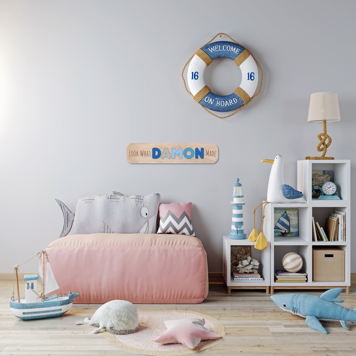 “Look What I Made” Kids Artwork Display Wooden Sign – Personalized Name & Color Options