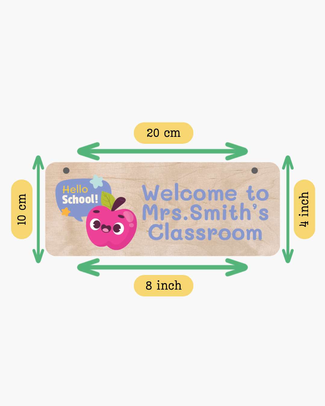 Panneau de classe personnalisé | Nom et design d'école de professeur personnalisés