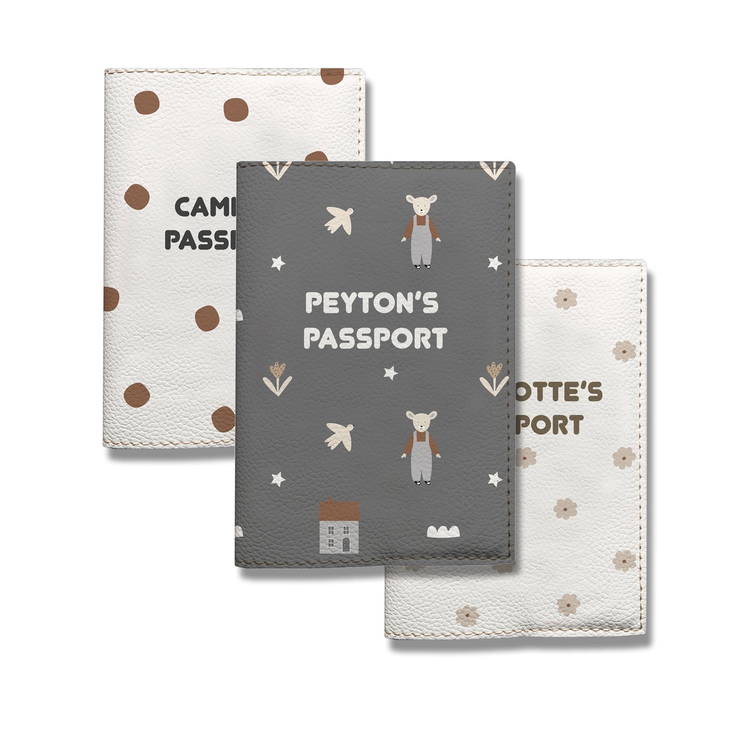 Porte-passeport pour enfants avec nom personnalisé