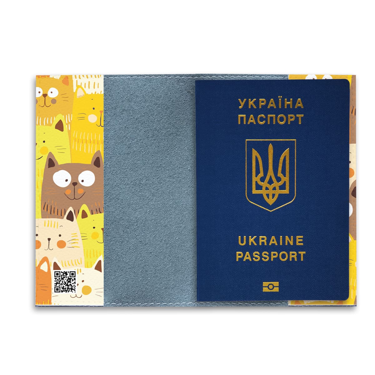 Mignon étui de passeport avec des chats drôles