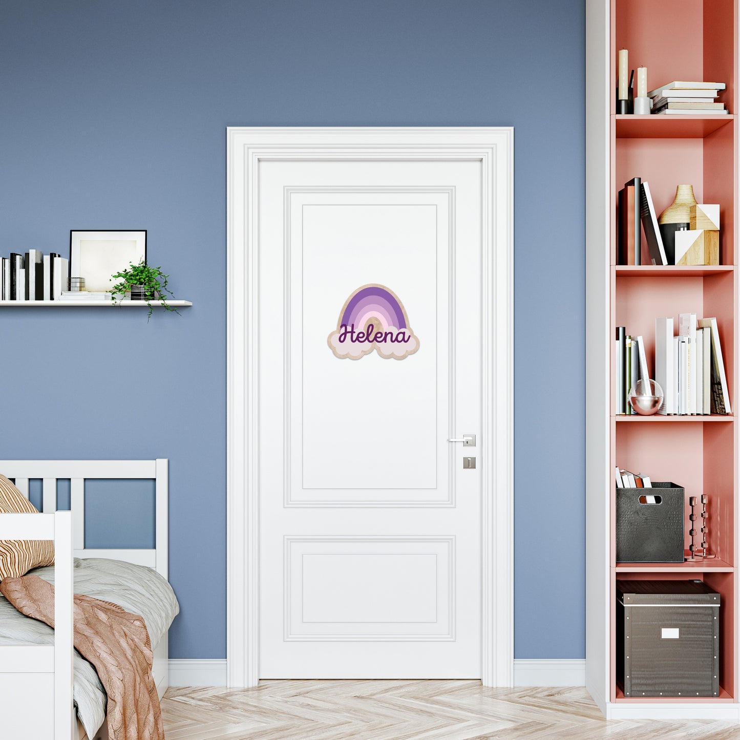 Art mural arc-en-ciel pour chambre d'enfant – Décor en bois personnalisé | Variations de couleurs et option de nom
