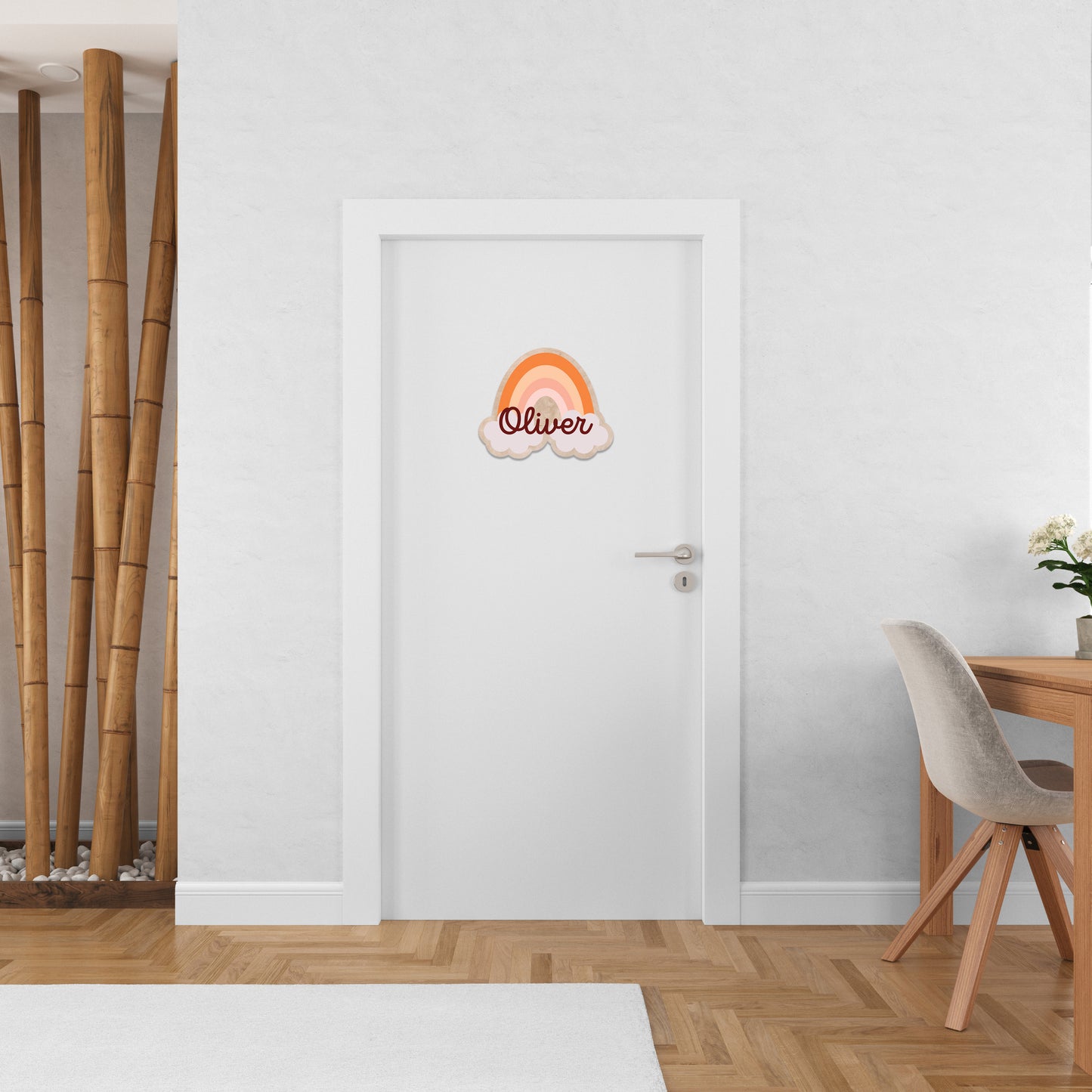 Art mural arc-en-ciel pour chambre d'enfant – Décor en bois personnalisé | Variations de couleurs et option de nom