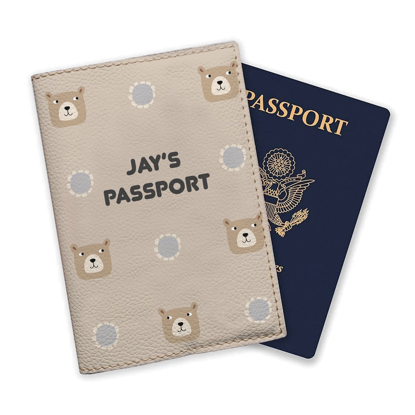 Porte-passeport pour enfants avec nom personnalisé
