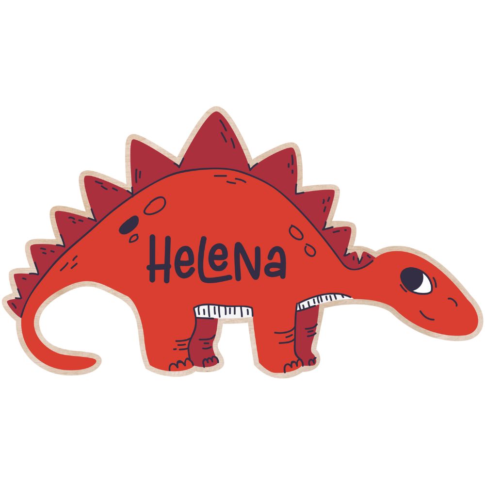 Art mural dinosaure personnalisé | Panneau de nom pour chambre d'enfants | Décor mural personnalisé