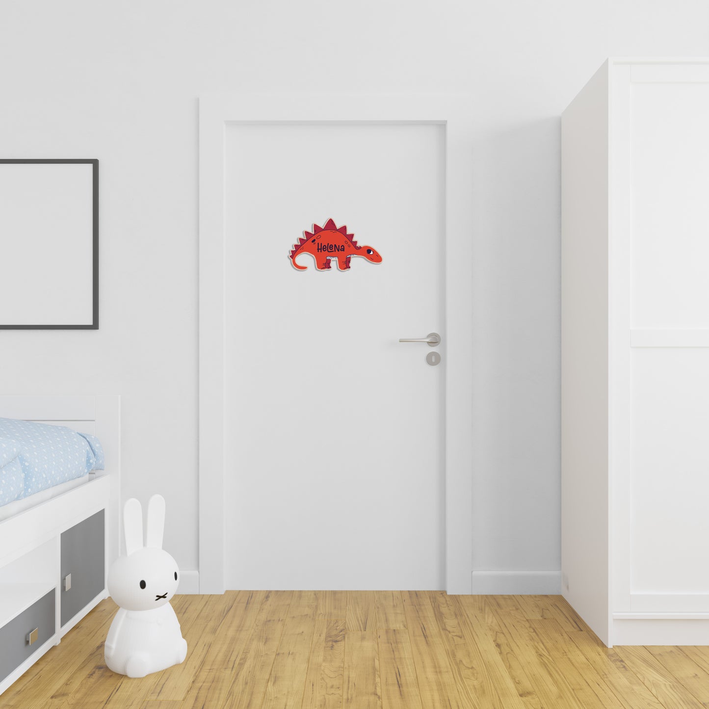 Art mural dinosaure personnalisé | Panneau de nom pour chambre d'enfants | Décor mural personnalisé