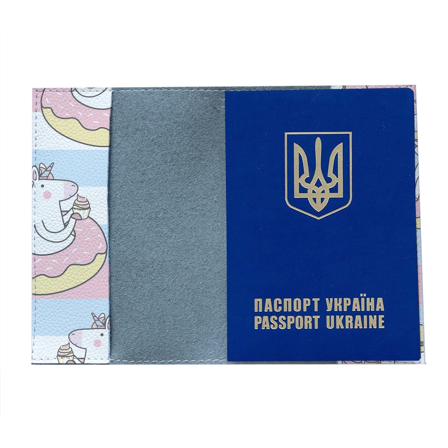 Couverture de passeport pour enfants - Rayures de licorne