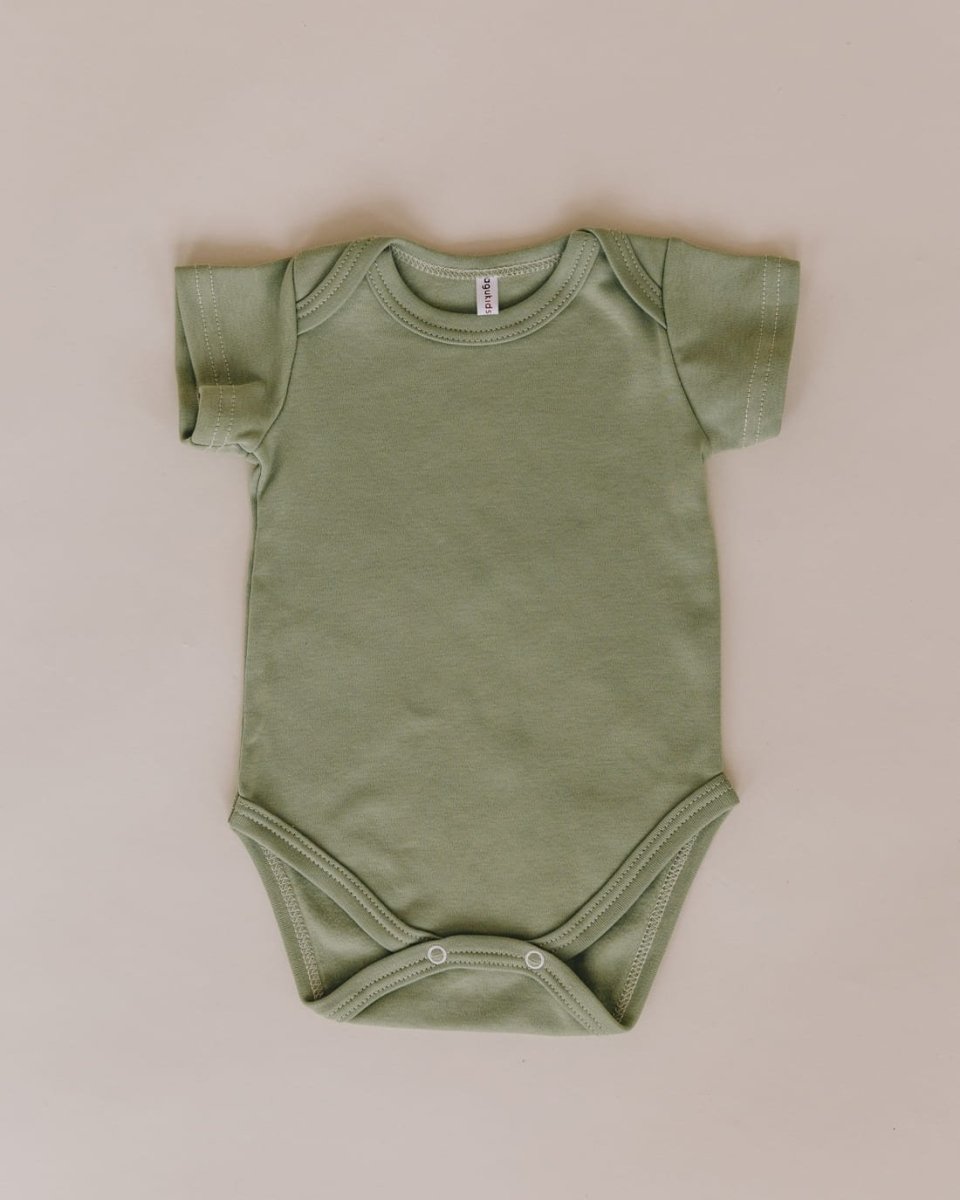 Боді дитячий однотоннийз коротким рукавом - М'ятний - Agukids