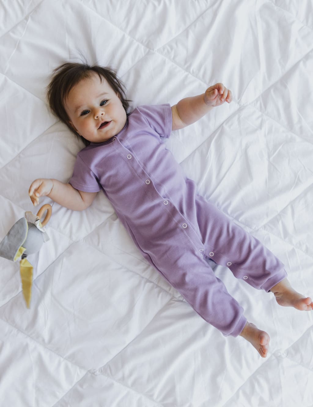 Літній чоловічок для дитини однотонний - Молочний - Agukids