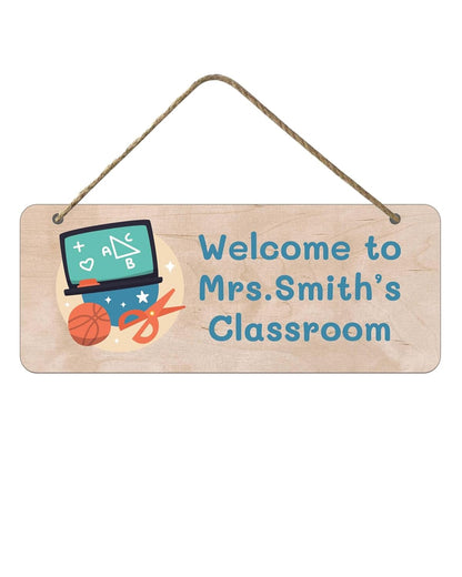 Panneau de classe personnalisé | Nom et design d'école de professeur personnalisés