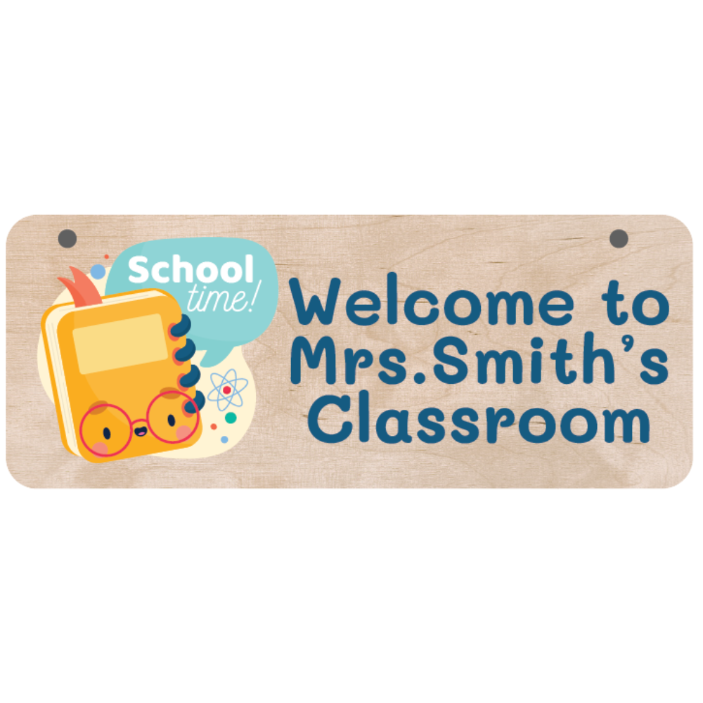 Panneau de classe personnalisé | Nom et design d'école de professeur personnalisés
