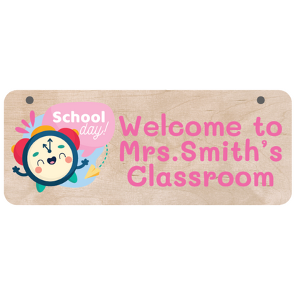 Panneau de classe personnalisé | Nom et design d'école de professeur personnalisés