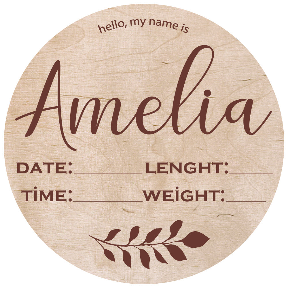 Custom Hospital Round Sign | Personalized Baby Birth Details