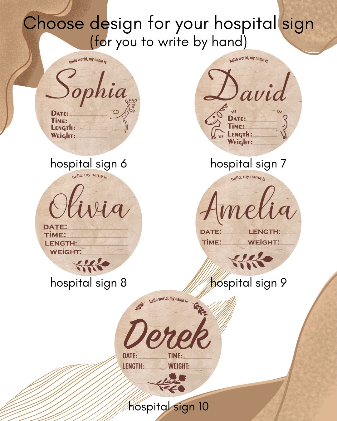 Custom Hospital Round Sign | Personalized Baby Birth Details