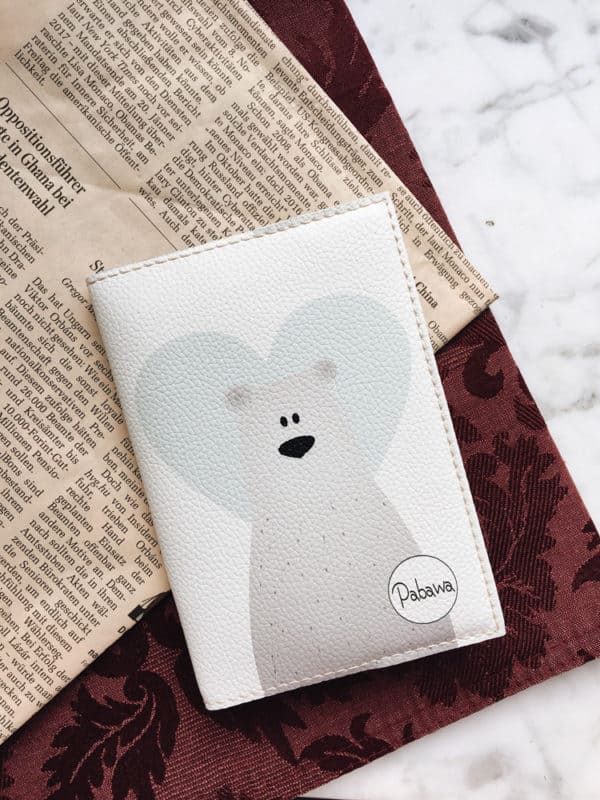 Stylish Passport cover Teddy bear in Love