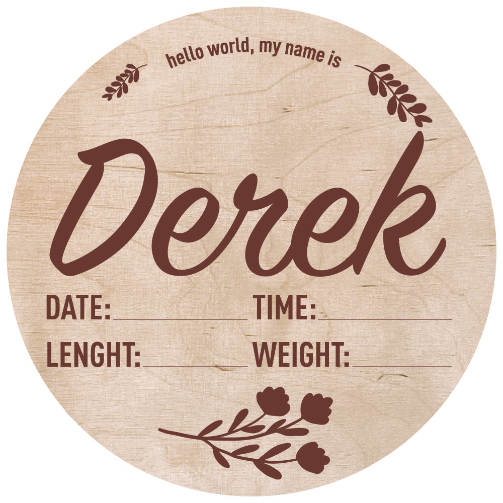 Custom Hospital Round Sign | Personalized Baby Birth Details