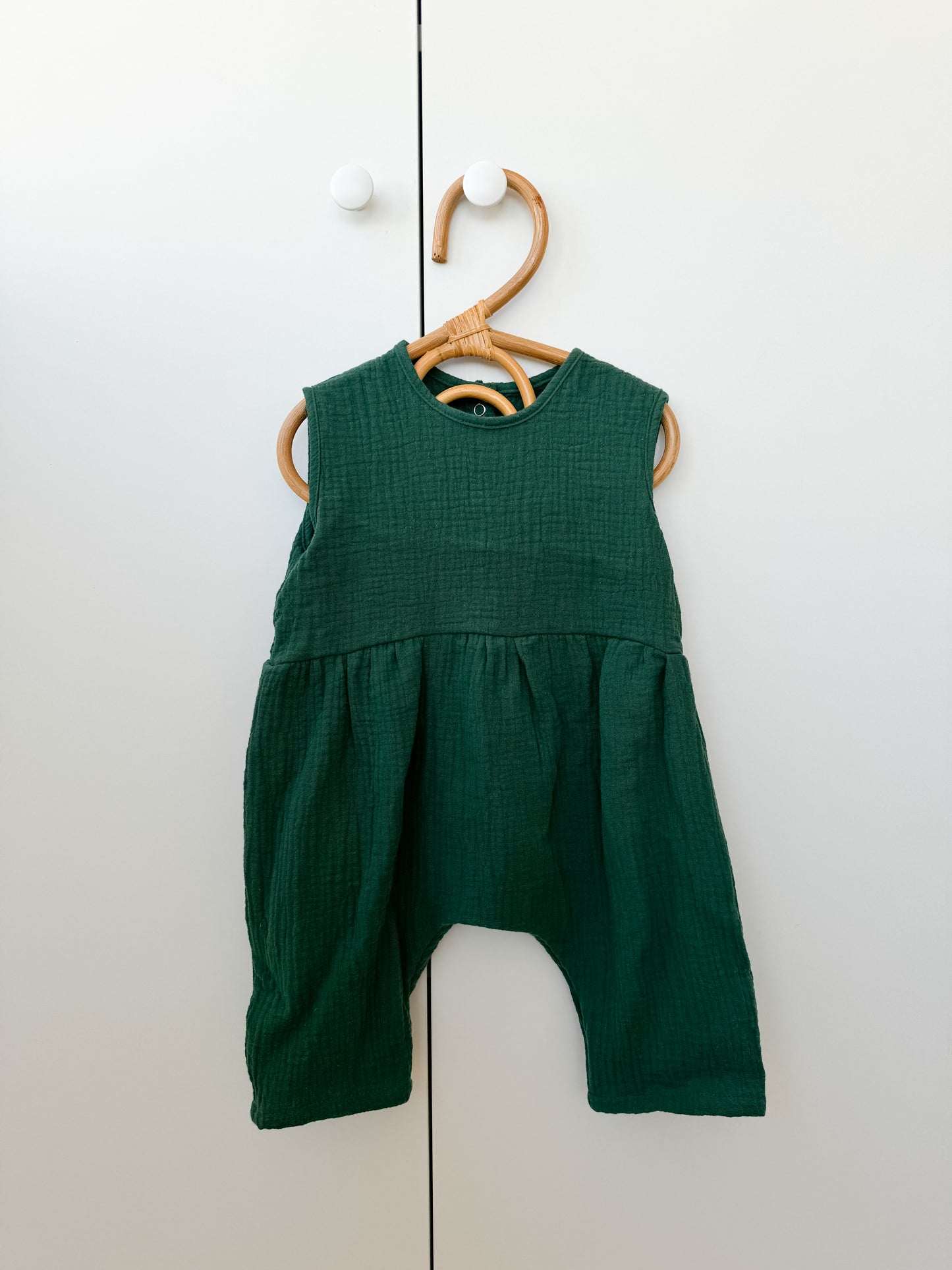 Summer Baby Muslin Romper with short sleeves