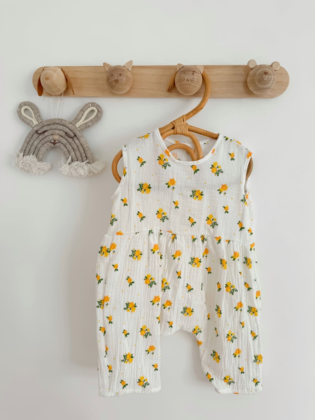 Summer Baby Muslin Romper with short sleeves