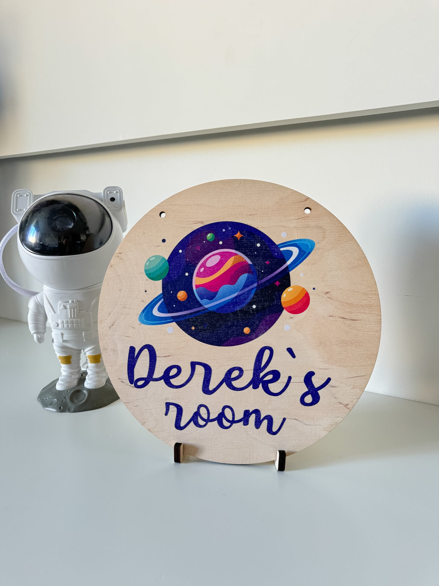 Custom Round Nursery Sign | Personalized Name & Design (Dino, Safari, Rainbow & More)