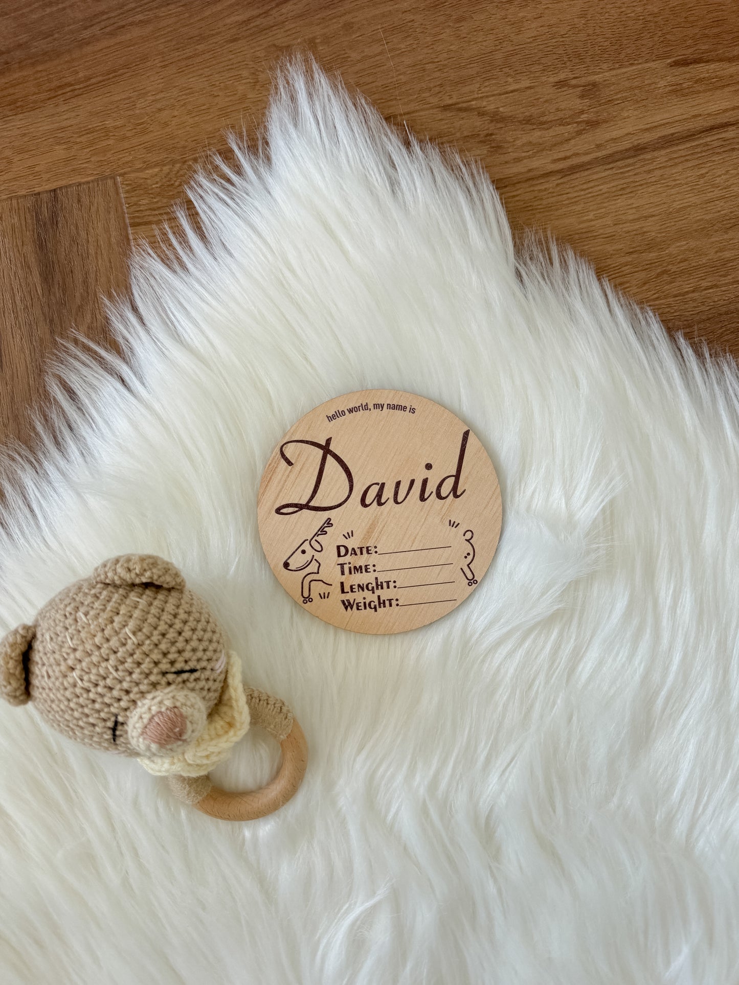 Custom Hospital Round Sign | Personalized Baby Birth Details