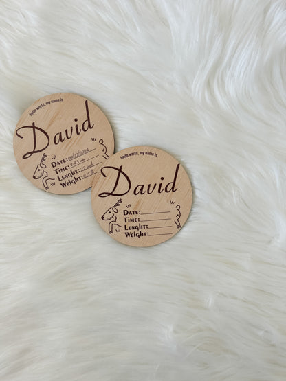 Custom Hospital Round Sign | Personalized Baby Birth Details