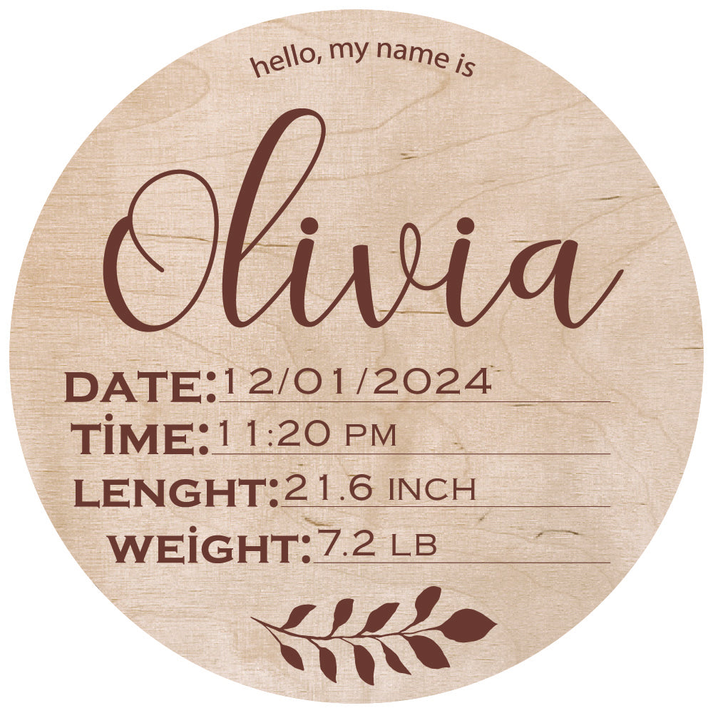 Custom Hospital Round Sign | Personalized Baby Birth Details