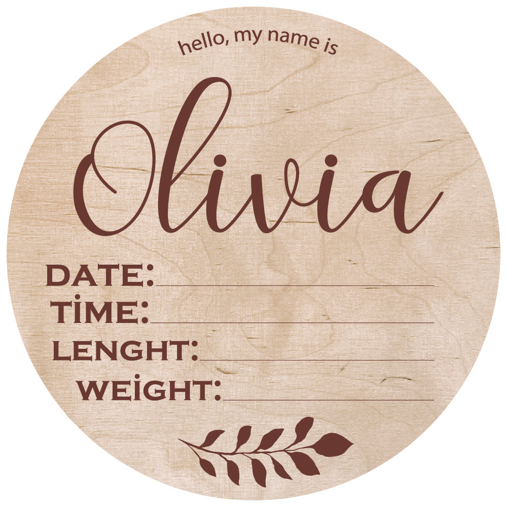 Custom Hospital Round Sign | Personalized Baby Birth Details