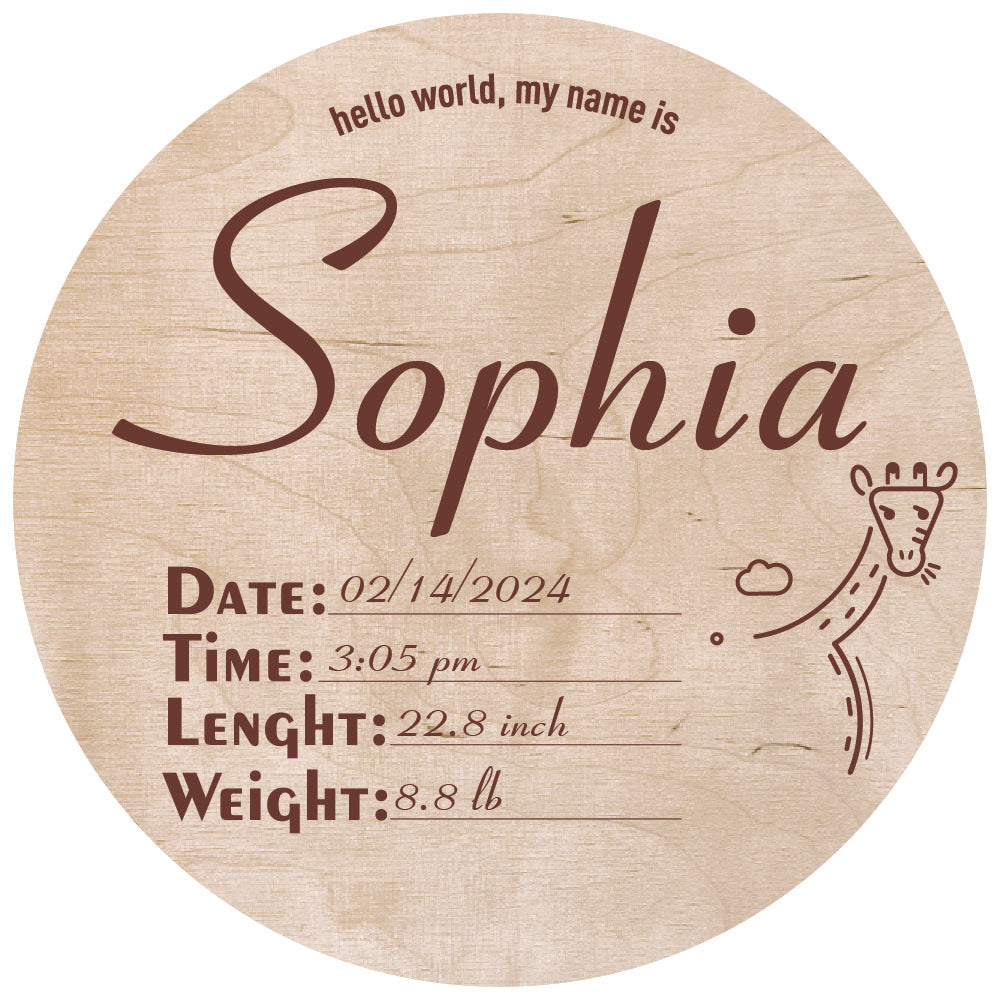 Custom Hospital Round Sign | Personalized Baby Birth Details
