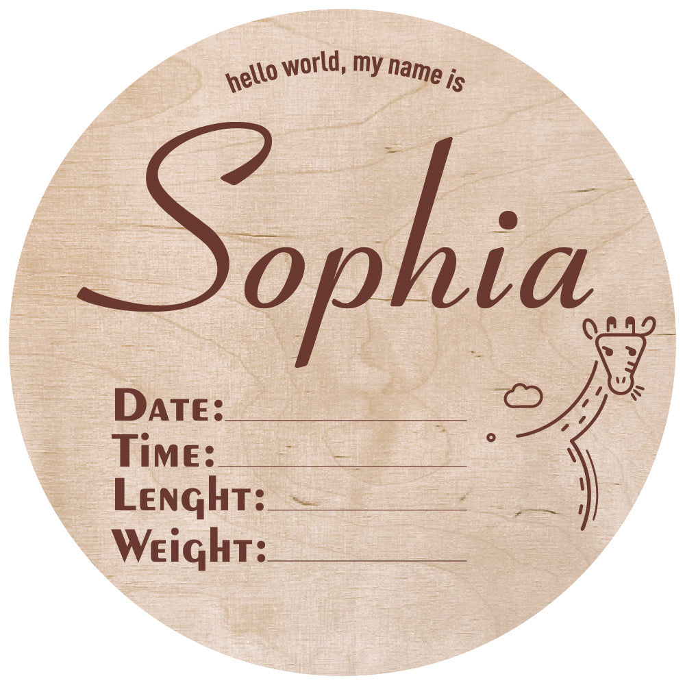 Custom Hospital Round Sign | Personalized Baby Birth Details
