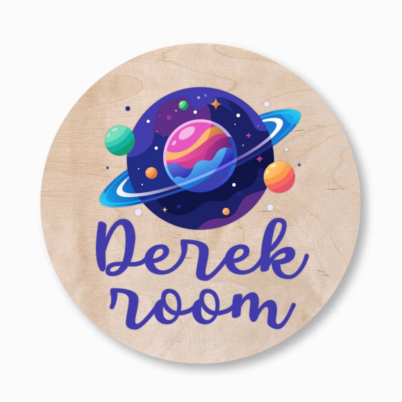 Custom Round Nursery Sign | Personalized Name & Design (Dino, Safari, Rainbow & More)
