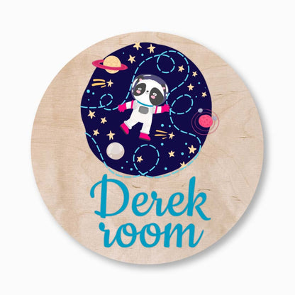Custom Round Nursery Sign | Personalized Name & Design (Dino, Safari, Rainbow & More)