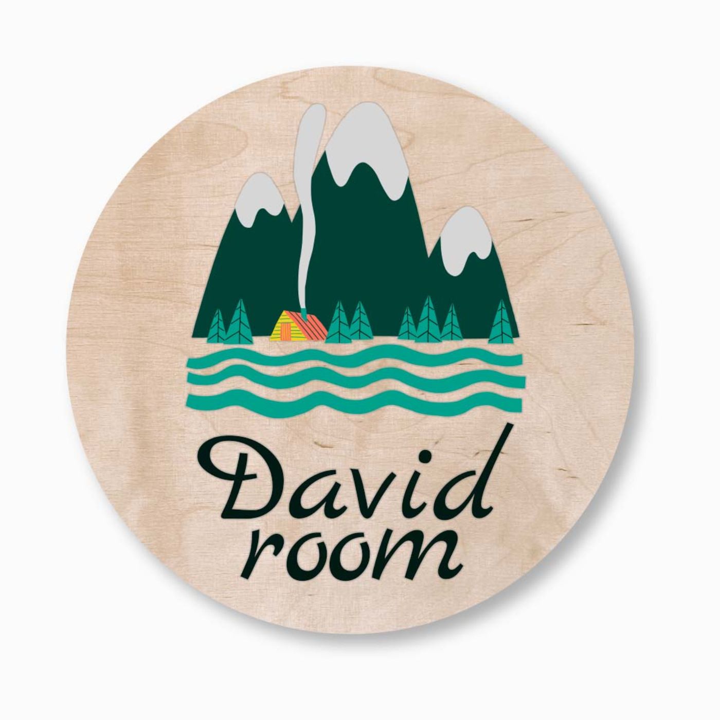 Custom Round Nursery Sign | Personalized Name & Design (Dino, Safari, Rainbow & More)