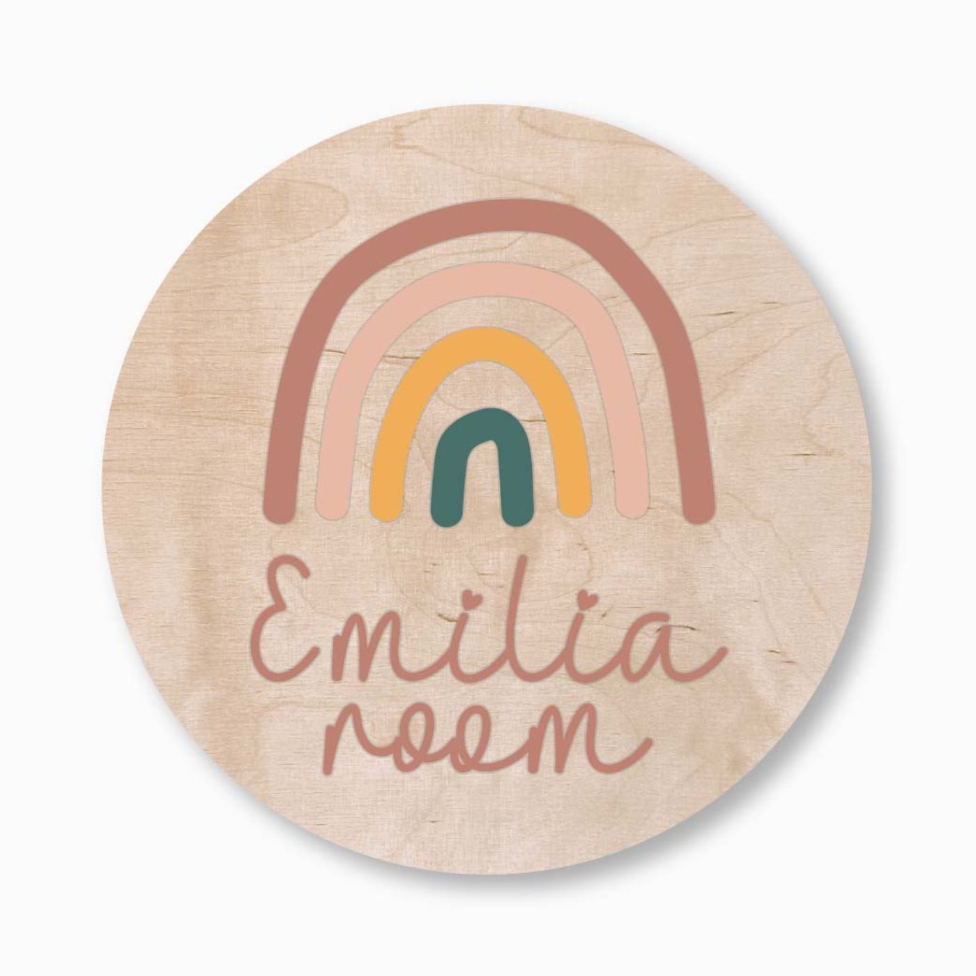 Custom Round Nursery Sign | Personalized Name & Design (Dino, Safari, Rainbow & More)