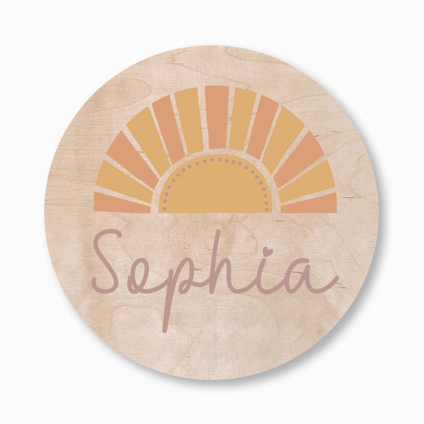 Custom Round Nursery Sign | Personalized Name & Design (Dino, Safari, Rainbow & More)