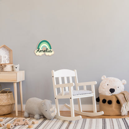 Art mural arc-en-ciel pour chambre d'enfant – Décor en bois personnalisé | Variations de couleurs et option de nom