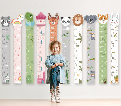 Wooden Growth Chart for Kids - Animals styles