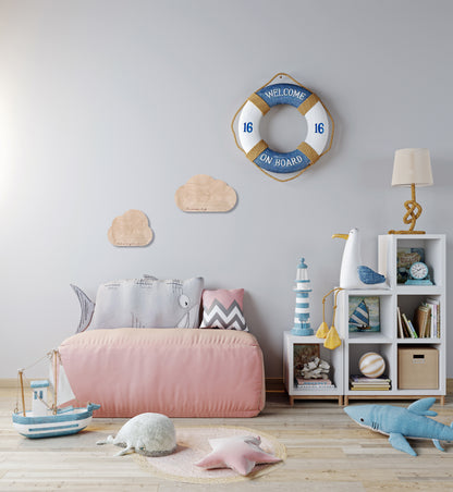 Décor mural nuage avec des citations inspirantes | Décor de chambre d'enfant motivant