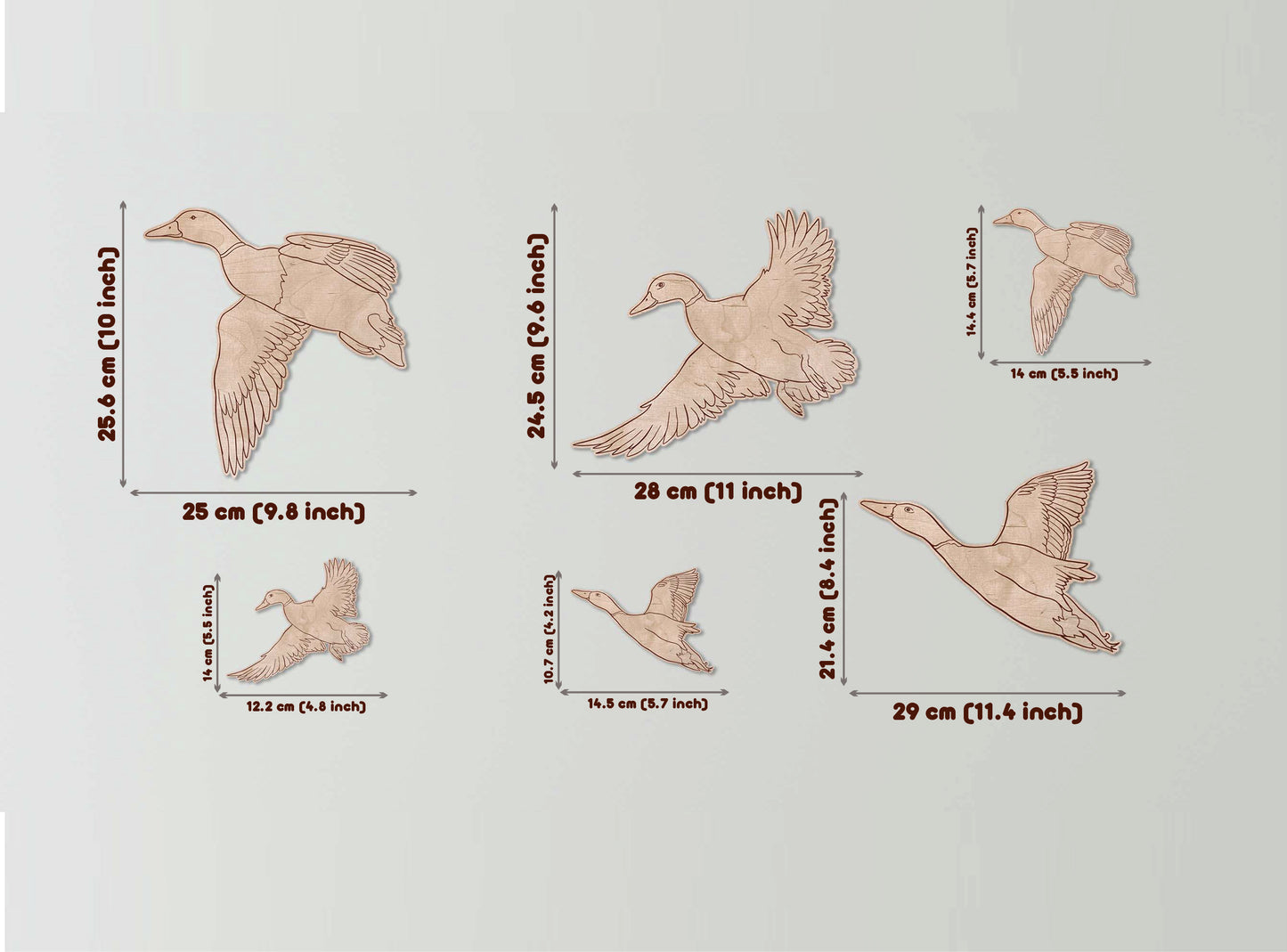 Flying Goose Wall Décor | Handmade Birchwood Rustic Nursery Decoration