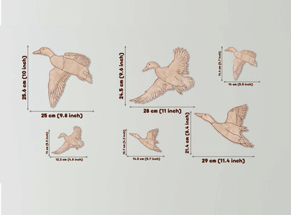 Flying Goose Wall Décor | Handmade Birchwood Rustic Nursery Decoration