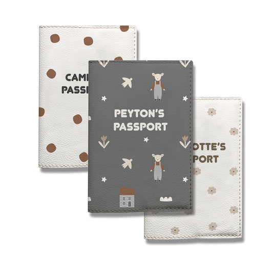 Kids Passport Holder with Personalized Name